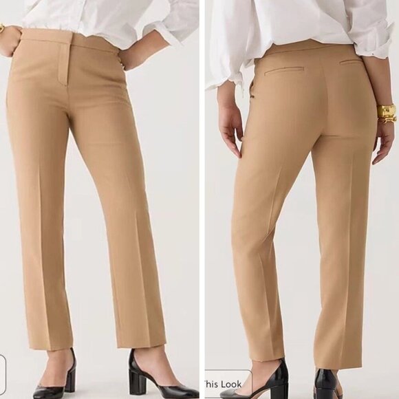 J. Crew Kate Tan Four Season Stretch Straight Leg Dress Pants - 37260 - Picture 1 of 12